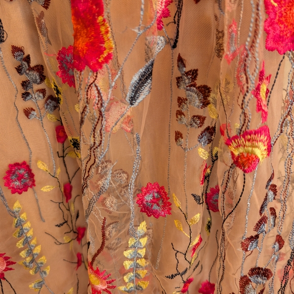 Free People Sheer Floral Embroidered Mini Dress - Picture 4 of 16